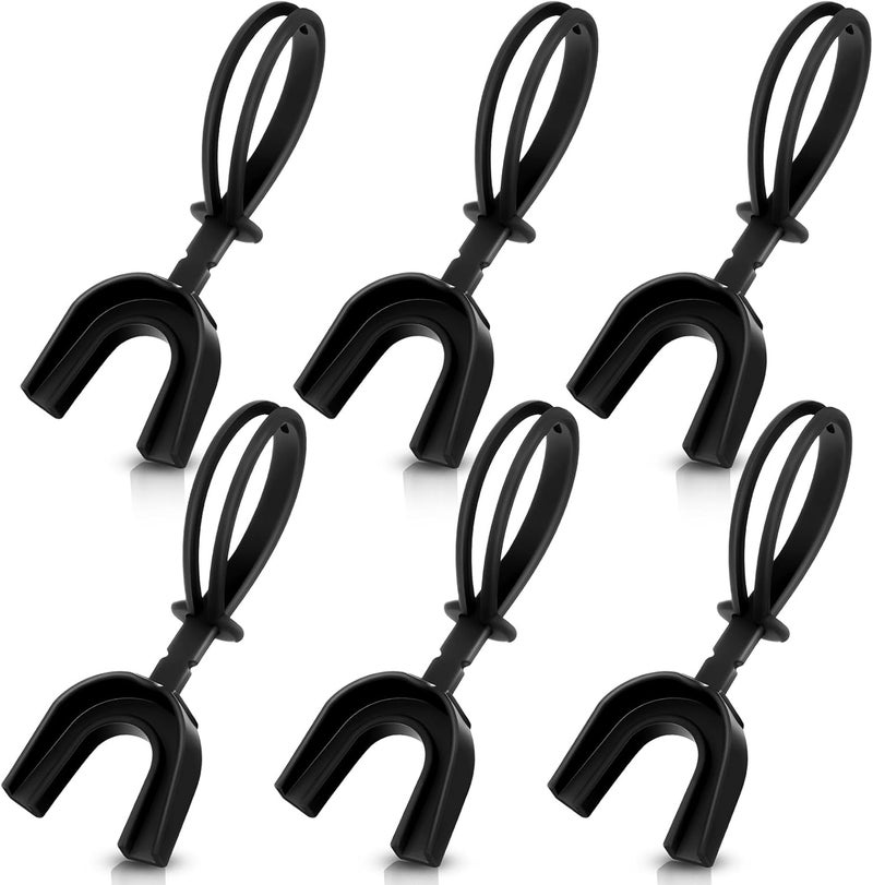 TOODOO 6 Pcs Strapped Mouth Guard Sports Mouthguard with Strap No Boil Football Boxing Mouthpiece Adult Youth Braces Soft Mouthguard for Lacrosse Basketball Hockey Wrestling - Image 1